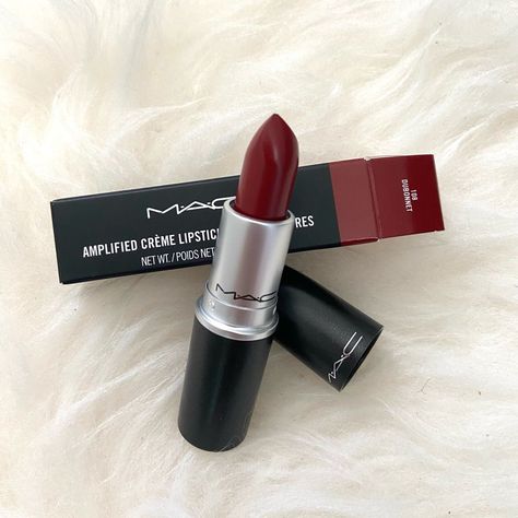 Mac Cosmetics Makeup | Mac Lipstick Amplified Creme 108 Dubonnet | Color: Red | Size: Os Mac Makeup Aesthetic, Mac Retro Lipstick, Mac Makeup Products, Dark Red Lipstick Makeup, Makeup Kiko, Mac Beauty, Mac Make Up, Mac Makeup Looks, Matte Lipstick Colors