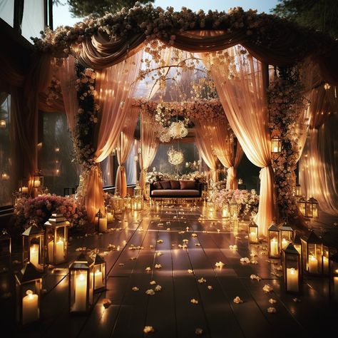 New York's Finest Venues for South Asian Weddings - Pyaari Weddings Indian Wedding Color Schemes Red, Royal Theme Wedding Decor, Indian Night Wedding, Small Indian Wedding, Indian Wedding Place, Wedding Venues Indian, Wedding Venue Indian, Indian Wedding Color Schemes, Night Beach Weddings