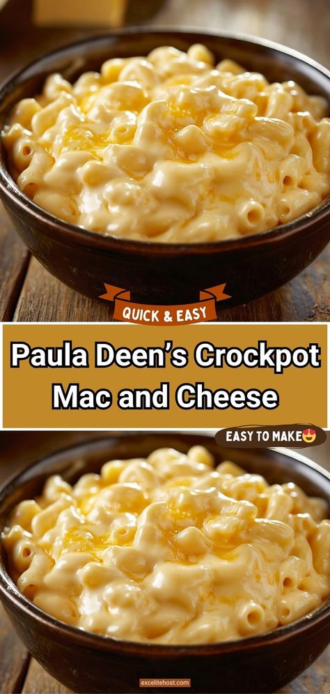 Paula Deen Crockpot Mac and Cheese is easy to make, cheesy, and delicious. There’s something about slow-cooking food that makes it taste better than food cooked on the stovetop. Slow Cook Mac And Cheese Crock Pots, Paula Deans Crockpot Mac N Cheese, Crockpot Mac And Cheese With Cheese Soup, Paula Deen Crockpot Recipes, Paula Deen Crock Pot Mac And Cheese, Paula Deans Crock Pot Mac And Cheese, Homemade Macaroni And Cheese Crockpot, Dry Mac And Cheese, Creamy Slow Cooker Mac And Cheese