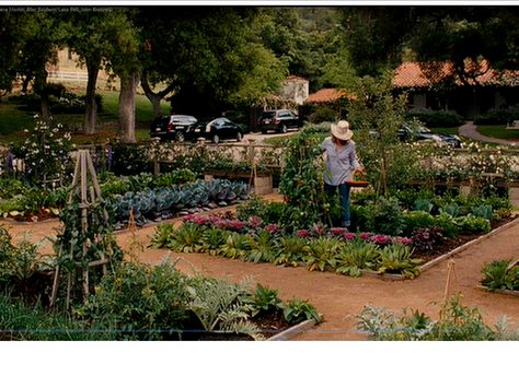 beautiful pottage garden Its Complicated Movie, Its Complicated House, Its Complicated, Nancy Meyers Movies, Equestrian Ranch, It's Complicated, Famous Gardens, Potager Garden, Pink Cottage