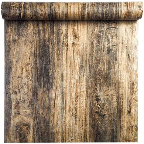 Wallpaper For Kitchen Cabinets, Rustic Wood Cabinets, Countertop Table, Kitchen Cabinet Shelves, Wood Grain Wallpaper, Wood Adhesive, Rough Wood, Shelf Liner, Cleaning Walls