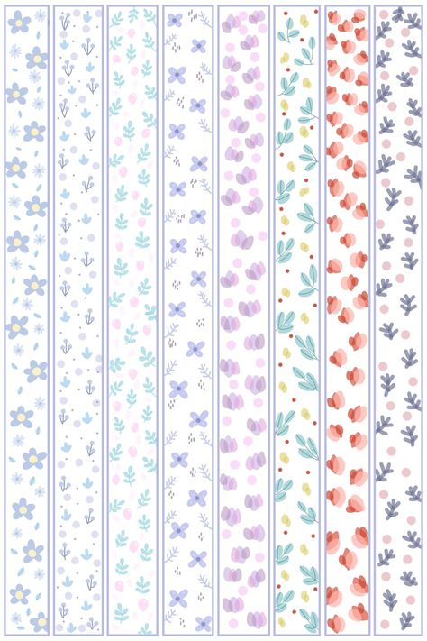 Washi Tape Patterns Free Printable, Washi Tape Designs Printable, Aesthetic Washi Tape Design, Purple Washi Tape Printable, Printable Washi Tape Patterns, Cute Washi Tape Printable, Washi Tape Printable Aesthetic, Purple Stickers Printable, Washi Tapes Aesthetic