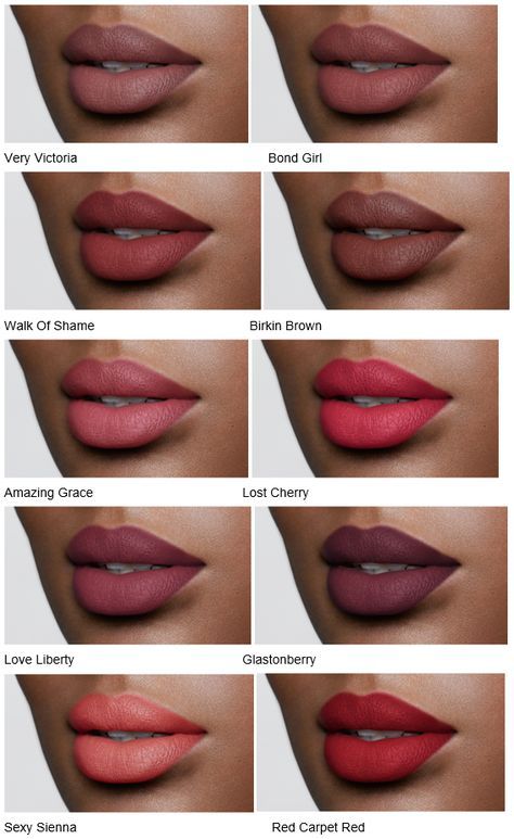 Charlotte Tilbury Matte Revolution Luminous Modern-Matte Lipsticks - Dark Skin Permanente Make-up, Lipstick For Dark Skin, Colors For Dark Skin, Women Lipstick, Matte Lipsticks, Trendy Makeup, Dark Lips, Dark Skin Makeup, Lip Art