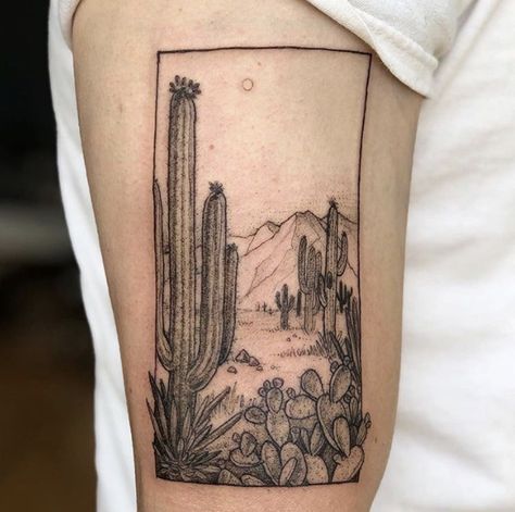 Desert Tattoos, Dessert Tattoo, Sorry Mom Tattoo, Desert Tattoo, Beautiful Tattoo Designs, Arizona Tattoo, Simple Tattoos For Guys, Cactus Tattoo, Water Shortage