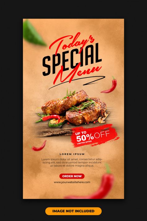 Poster Design App, Rollup Design, Food Posters, Marketing Powerpoint, Digital Advertising Design, Poster Food, Food Discount, Food Post, Food Flyer