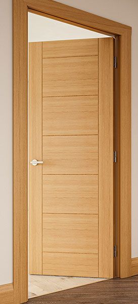 Sevillia Grooved Pre-finished Oak Internal Door Interior Wooden Doors Modern, Internal Flush Door Design, Internal Wooden Doors Ideas, Wooden Door Bedroom, Internal Wooden Doors Modern, Solid Wood Doors Entrance, Solid Wood Door Design Modern, Bedroom Flush Door Design, Main Doors Interior Modern