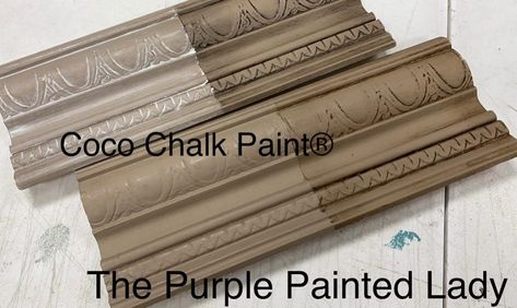 Coco with White wax | The Purple Painted Lady Coco Annie Sloan Chalk Paint, Annie Sloan Coco Furniture, Waxing Painted Furniture, Annie Sloan Coco, Coco Chalk Paint, Annie Sloan Chalk Paint Furniture, Purple Painted Lady, Annie Sloan French Linen, Annie Sloan Colors