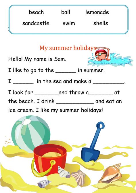 Reading comprehension online activity for Grade 2. You can do the exercises online or download the worksheet as pdf. Activities For 2nd Graders Fun, Activities For Grade 2 Kids, English Activity For Class 2, Grade 2 Activities Worksheets, Grade 2 Reading Activities, English Worksheets For Kids Grade 2, Reading For Grade 2, My Holidays Worksheet, Summer Reading Worksheets