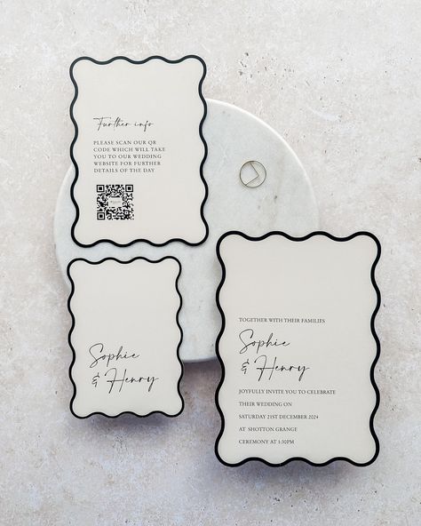 Fall in love with the ‘Sophie Collection’—one of our all-time favourites for modern weddings. Perfect for couples who seek elegance and style. 💌💍✨ #WeddingInvitations #WeddingStationery #ModernCouples #ElegantWeddings #WeddingInspo #blacktiewedding #moderninvitations #savethedate #rockmywedding #weddinginspiration Wedding Invite Cricut, Luxury Wedding Invitations Design, Graphic Business, Elegant Modern Wedding, Cricut Wedding, Birthday Inspo, Luxury Card, Luxury Wedding Invitations, Modern Invitation