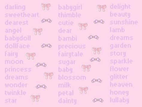 Kawaii Names, Aesthetic Usernames, Cute Nicknames, Fairytale Stories, Aesthetic Names, Cute Words, Cute Names, Sweet Words, What’s Going On