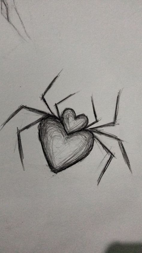 spidey Small Sketchbook Drawing, Spider Man Heart Drawing, Spider Man Drawing Sketches Easy, Sceches Drawing Ideas Cool, Simple Chicano Drawings, How To Draw Spider Web, Simple Things To Draw In Your Sketchbook, Drawings Of Spiders, How To Draw Spider