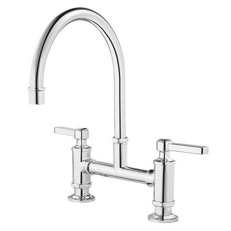 Polished Nickel Kitchen, Bridge Faucet Kitchen, High Arc Kitchen Faucet, Bridge Kitchen Faucet, Farmhouse Sinks, Traditional Kitchen Design, Bar Faucets, Harbour Island, Single Handle Kitchen Faucet