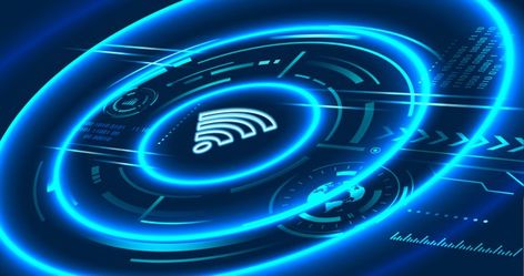 Communication technology in futuristic c... | Premium Vector #Freepik #vector #network #wifi #data #speed Technology Posts, Futuristic Concept, Internet Speed Test, Internet Icon, Global World, Wifi Sign, Communication Technology, Data Network, Broadband Internet