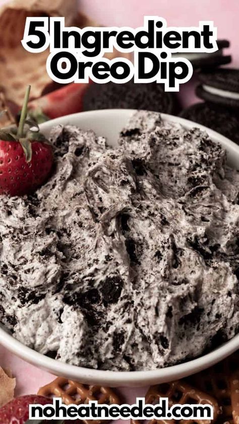 Oreo Dip is the perfect no-bake dessert that’s ready in minutes! Creamy, packed with crushed Oreos, and totally irresistible, this dip is a hit at parties, family gatherings, or even as a fun snack. Yummy Dessert Dips, Desert With Oreos, Easy Oreo Dip, Oreo Fruit Dip, Easiest Dip Recipes, Unicorn Dip Recipes, Oreo Dream Dessert, Oreo Cream Cheese Dip, Oreo Fluff Dip