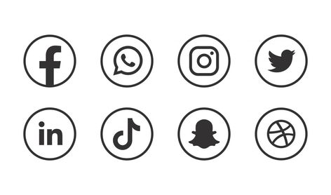 Social media Icons bundle Facebook Instagram Snapchat LinkedIn and other logo buttons Email Logo, Facebook And Instagram Logo, Facebook Green, Business Card Icons, Facebook Logo, Facebook Icon, Whatsapp Logo, Social Media Icons Free, Logo Instagram