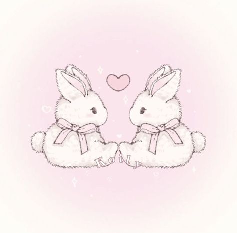 Cute Love Icons, Bunny Pink Aesthetic, Cute Heart Icons, Coquette Bunnies, Pink Bunny Aesthetic, Bunny Coquette, Bunny Icon, Coquette Bunny, Coquette Heart