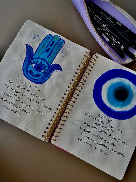 Hamsa hand and evil eye. Greek mythology, Selfmade art, crayon art, spirituality, manifesting Drawing Evil Eyes, Spiritual Eye Art, Healing Canvas Painting, Evil Eye Canvas Painting Ideas, Evil Eye Painting Canvases Easy, Evil Eye Diy Crafts, Evil Eyes Drawings, Spiritual Art Painting Easy, Evil Eye Sketch