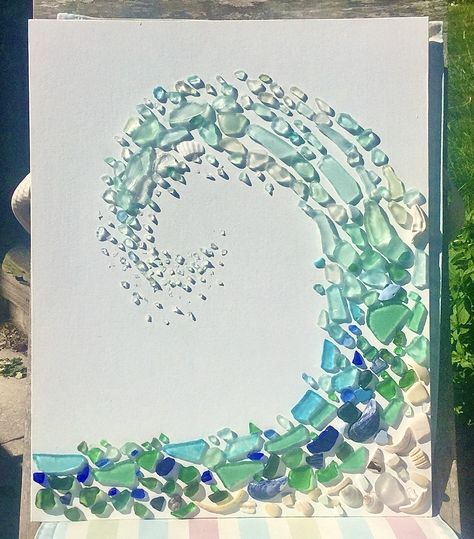 Sea Glass Diy, Sea Glass Art Diy, Sea Glass Art Projects, Beach Glass Crafts, Art Coquillage, Shell Crafts Diy, Sea Crafts, Glass Art Projects, Beach Glass Art