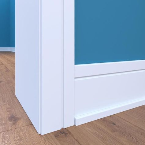 Craftsman 3/4-in x 8-ft Primed Shoe Moulding (Actual: 0.75-in x 8-ft) at Lowes.com Floor Trim Ideas Baseboards, Craftsman Baseboard, Shoe Moulding, Lowes Paint, Modern Baseboards, Craftsman Remodel, Baseboard Styles, Craftsman Trim, Baseboard Moulding