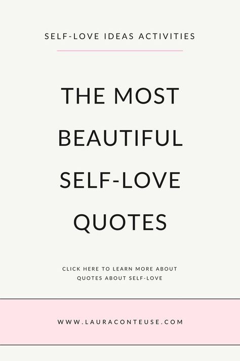 a pin that says in a large font The Most Beautiful Self-Love Quotes Cute Self Love Quotes Short, Powerful Quotes For Women Strength, Instagram Captions Positive, Motivational Quotes For Success Wallpaper, Cute Self Love Quotes, Quotes Know Your Worth, Captions Positive, Quotes About Lies, Self Beauty Quotes