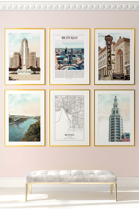 Present the beauty of Buffalo in these colorful photography print set. Printed with archival inks on museum-quality matte paper, it offers smooth color rendition and gradients. Your elegant poster print will last a lifetime. Buffalo City, Create A Gallery Wall, San Francisco City, Photo Poster, Craft Printing, City Prints, All Poster, Glossy Paper, Photo Posters