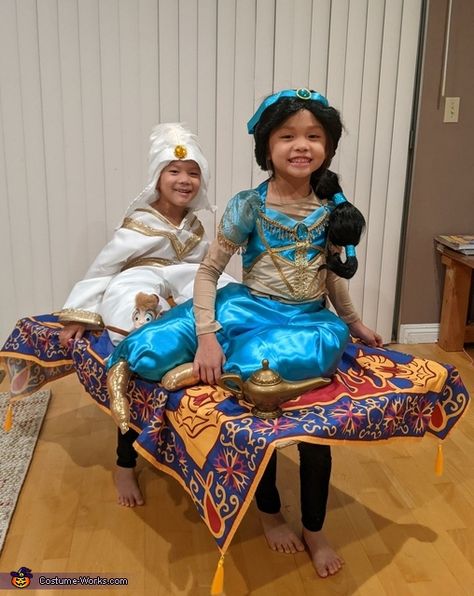 Alladin Costume Ideas, Aladdin Costume Kids, Jasmine Costume Kids, Coolest Halloween Costumes, Aladin Disney, Aladdin Play, Homemade Costumes For Kids, Halloween Costumes 2023, Aladdin Jr