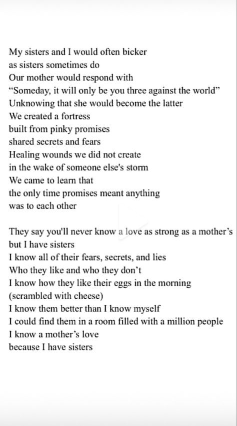 Best friends, quote, sisters, relationships, happy, friends, forever, love, big sister, nostalgia, grownups, family Big Sister Poems Meaningful, Qoutes About Sisters Love, Poems For Your Sister, Letter To Big Sister, Big Sisters Quotes, Being The Older Sister Quotes, Older Sister Poems, Letters To My Sister, Older Sister Wedding Speeches