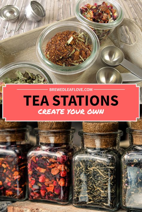 The best tea storage and tea organization ideas for your kitchen and pantry.  Low cost, DIY and Ikea hack ideas to organize your stash of tea. Beverage Station Organization, Tea Pot Display Ideas, Tea Accessories Ideas, Magical Tea Party, Loose Tea Storage, Loose Tea Organization, Tea Business Ideas, Tea Organization Ideas, Tea Storage Ideas