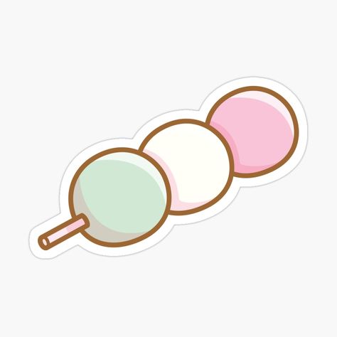 Get my art printed on awesome products. Support me at Redbubble #RBandME: https://www.redbubble.com/i/sticker/Dango-Sticker-by-LuYukari/73062373.EJUG5?asc=u Cute Dango Drawing, Cute Spring Stickers, Simple Sticker Ideas, Kawaii Stickers Png, Simple Sticker Design, Stiker Aestetic, Gacha Stickers, Simple Stickers, Country Stickers