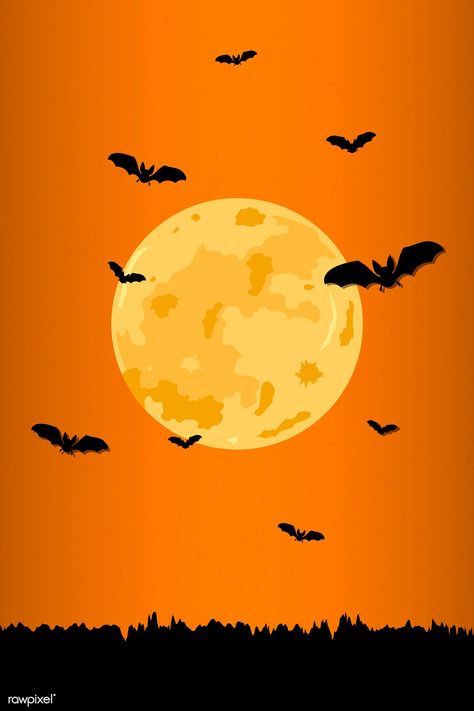 Full moon pattern on orange Halloween background vector | free image by rawpixel.com / Aew Halloween Wallpaper Orange, Orange Halloween Background, Orange Halloween Aesthetic, Horror Background, Iphone Wallpaper Orange, Halloween Wallpaper Iphone Backgrounds, Background Halloween, Halloween Wallpaper Backgrounds, Moon Halloween