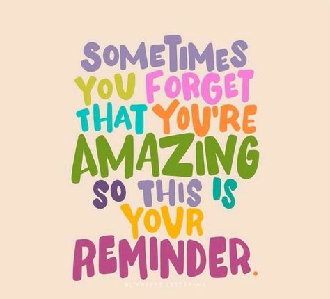 Sometimes you forget that you're AMAZING!! So this is your reminder. 🤎💚🩷💙🤎    . #Happy #Happiness #BeHappy #DailyDoseOfInspiration #QuotesByCatherine #BOOMchallenge Daily Affirmations Bulletin Board, Teaching Respect, Positive Daily Quotes, Healthy Inspiration, Pretty Letters, Wonderful Wednesday, Classroom Quotes, Art Boutique, Lettering Inspiration