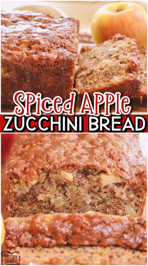 zucchini bread, apple Worlds Best Zucchini Bread Recipe, Cinnamon Apple Zucchini Bread, Cardiologist Bread Recipe, Desserts To Take To A Picnic, What To Make With Shredded Zucchini, Super Moist Zucchini Bread, Spiced Apple Zucchini Bread, Worlds Best Zucchini Bread, Zuchini Baking Recipes Bread