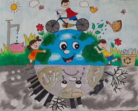 Posters On Sustainability, Care For Environment Poster, Reduce Reuse Recycle Bulletin Board Ideas, Save Earth Posters Kids, Life On Planet Earth Drawing Competition, Ecology Activities For Kids, Earth Day Art For Kids, Sustainability Projects School, Save Planet Earth Posters