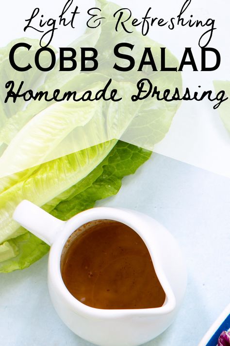 Cobb Salad Recipe Dressing, Dressing For Cobb Salad, Cobb Salad Dressing Recipe, Easy Cobb Salad, Classic Cobb Salad Recipe, Light Salad Dressing, Cobb Salad Dressing, Cobb Salad Ingredients, Classic Cobb Salad