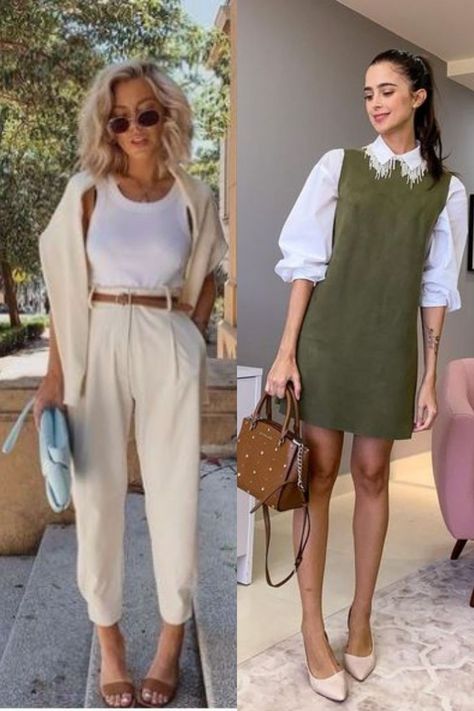 Old Money Looks Summer, Old Money Office Outfit, Look Chic Elegante, Luxury Outfits Women, Dress With Shirt Underneath, Look Old Money, Summer Office Looks, Estilo Old Money, Old Money Look