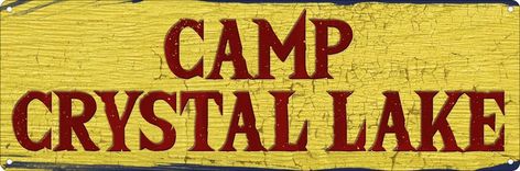 Camp Crystal Lake, Personalized Wall Decor, Lake Signs, Crystal Lake, Iron Wall Art, Personalized Wall, Vintage Metal Signs, The Shining, Sign Wall