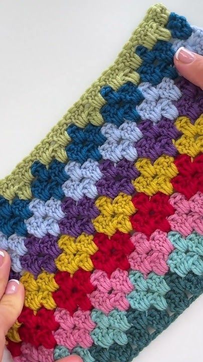 Crochet Granny Square Pet Most Beautiful Crochet Stitches, Multi Color Granny Square, Granny Stitch Pattern, Granny Stitch Crochet Pattern, Colorful Crochet Projects, Granny Blanket Crochet, Creative Crochet Ideas, Crochet X Stitch, Granny Stitch Blanket