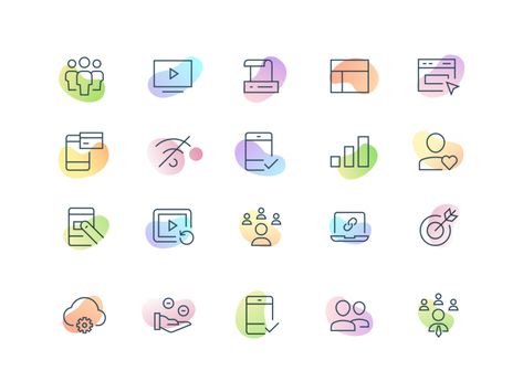 Icons ui design ux branding vector homepage website responsive product landing user interface interface minimal illustration web gradient icon icons set icons web design ui Web Design Black, Web Design Icon, Website Responsive, Gradient Icon, Web Design Websites, Tattoo Diy, Minimal Illustration, Web Design Quotes, Icon Set Design