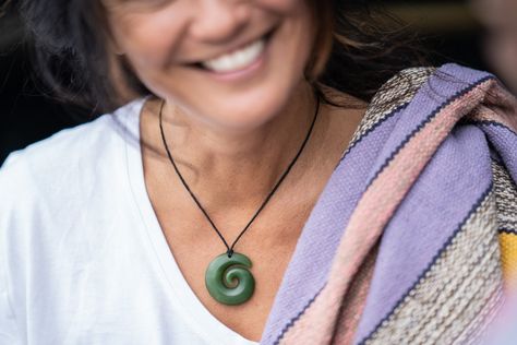 Gift Ideas For Mothers Day, Jade Necklaces, Ideas For Mothers Day, Jade Jewellery, Rotorua New Zealand, Pendant Ideas, Cross Tattoo Designs, Spiral Necklace, Silver Fern