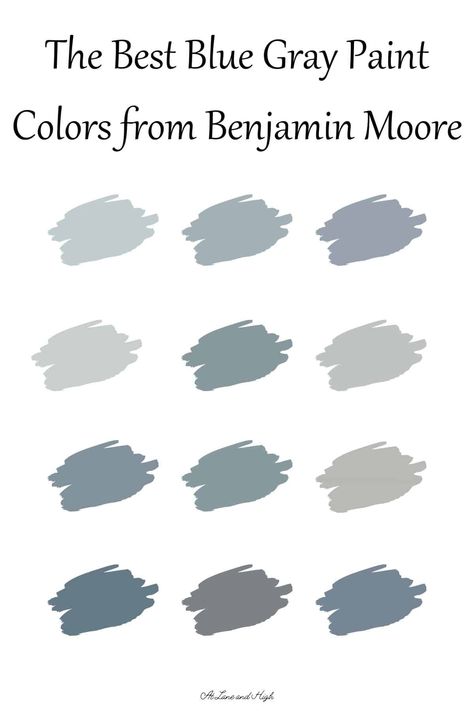 Today I am sharing the best blue gray paint colors from Benjamin Moore. Benjamin Moore Paint Colors Blue, Benjamin Moore Paint Colors Gray, Sherwin Williams Blue Paint, Gray Paint Colors Sherwin Williams, Sherwin Williams Blue, Grey Blue Bathroom, Best Blue Paint Colors, Benjamin Moore Blue, Best Gray Paint