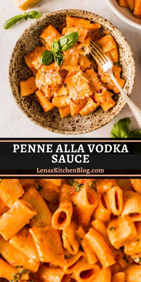 My rich Penne Alla Vodka Sauce Recipe will change how you feel about tomato sauce. With a splash of vodka, heavy cream, and parmesan cheese added in, you’ll love the extra creamy flavors! Alla Vodka Sauce Recipe, Vodka Sauce Pasta Recipe, Vodka Penne Pasta, Alla Vodka Sauce, Penne Vodka Sauce, Homemade Vodka Sauce, Creamy Vodka Sauce, Fresh Pasta Sauce, Pasta Alla Vodka