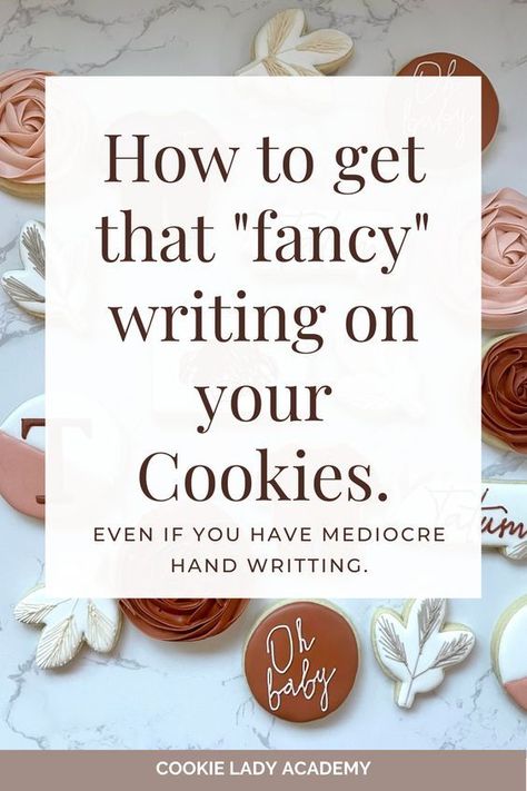 How To Ice Sugar Cookies Like A Pro, Best Fonts For Writing On Cookies, Lettering On Cookies, Best Cookies For Royal Icing, Royal Icing Cookie Business, Fonts For Cookie Decorating, How To Write On Royal Icing Cookies, How To Stencil On Cookies, Fancy Decorated Cookies