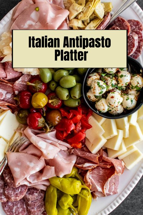 This Italian Antipasto Platter is the perfect appetizer board for your holiday party! Easy to assemble and delicious to eat. . . . . .Holiday party, Antipasti, Meat and Cheese Board, cheese board, appetizers, easy appetizers, Italian food, party food, Christmas appetizers, Christmas food. Antipasta Bites Appetizers, Italian Appetizer Board, Italian Antipasto Board, Individual Antipasto Plate, Antipasto Platter Christmas, Italian Nibbles Party Appetizers, Charcuterie Board Italian Style, Italian Charcuterie Board Ideas Simple, Italian Appetizers Easy Make Ahead