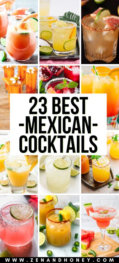 Mexican Cocktails – Looking for the best Mexican cocktail recipes to serve at your next Taco Tuesday or Cinco de Mayo celebration? Here are over 20 classic and delicious Mexican drinks that are going to ring in the Mexican celebration! Cinco de Mayo drinks, Cinco de Mayo cocktails. Taco Tuesday Drinks, Cinco De Mayo Margarita Ideas, Mexican Party Cocktails, Mexican Cocktails Alcohol, Fiesta Theme Drinks, Mexican Alcoholic Drinks Parties, Mexican Drink Recipes Cocktails, Mexican Mocktail Recipe, Cinco De Mayo Drink Ideas