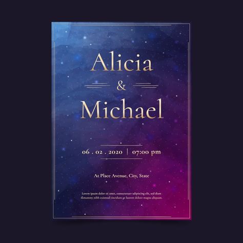 Zodiac Wedding, Space Invitation, Galaxy Wedding, Pink Space, Watercolor Invitation, Wedding Watercolor, Watercolor Galaxy, City State, Wedding Card