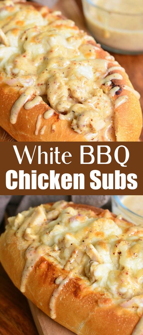 White Bbq Chicken, Chicken Mayo, Chicken Subs, Monterey Chicken, White Bbq Sauce, Sub Sandwich, Creole Mustard, Sub Sandwiches, Chicken Tenders