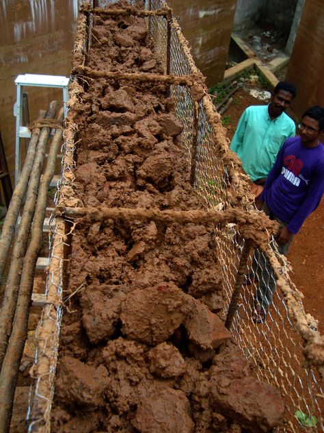 Cordwood Homes, Eco Construction, Mud Hut, Rammed Earth Homes, Eco House Design, Rammed Earth Wall, Mud House, Bamboo Architecture, Retail Interior Design