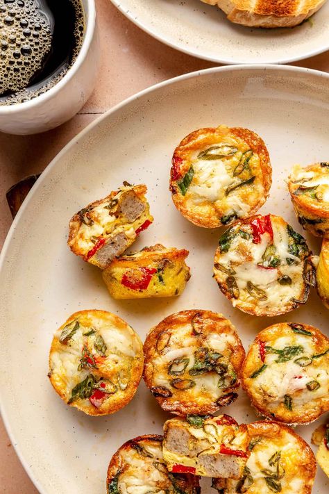 High Protein Salads, Egg Cups Breakfast, High Protein Meal Prep, Lactation Recipes, Protein Meal, Mini Quiche, Quick Snack, High Protein Breakfast, Egg Bites