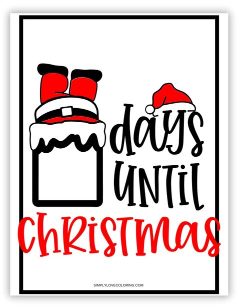 Free printable Christmas countdown calendar is the perfect holiday activity as a craft, counting lesson, and to build excitment for Christmas! Snowman Countdown To Christmas, 10 Days Till Christmas Countdown, Chalkboard Calendar December, Christmas Countdown Drawing, Last Day Before Christmas Break, Christmas Count Down, Count Down To Christmas Ideas, Christmas Countdown Quotes, Days To Christmas Countdown