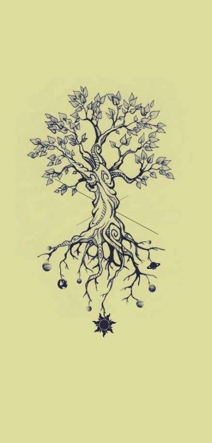 Tree Tattoo Drawings, Dr Tattoo, Roots Tattoo, Earth Tattoo, Tattoo Tree, Neotraditional Tattoo, Planet Tattoos, Tree Tattoo Designs, Inspiration Tattoo